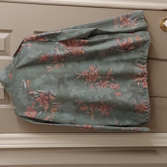 Women's Jealous Tomato Green Cammo Floral Utility Jacket Size Small - Picture 8 of 16
